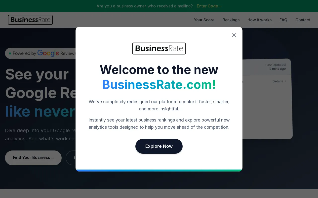 Screenshot of businessrate.com