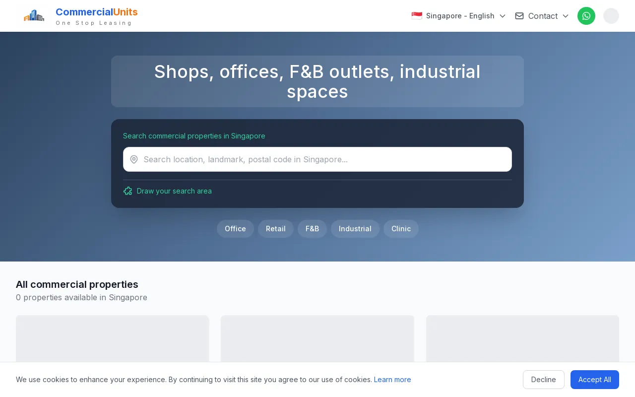 Screenshot of commercialunits.com
