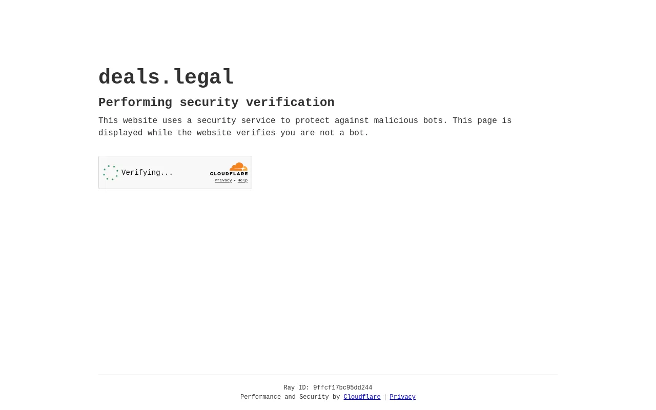 Screenshot of deals.legal