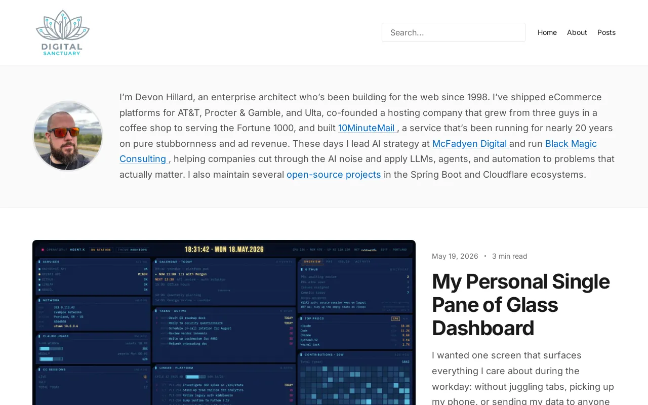 Screenshot of digitalsanctuary.com