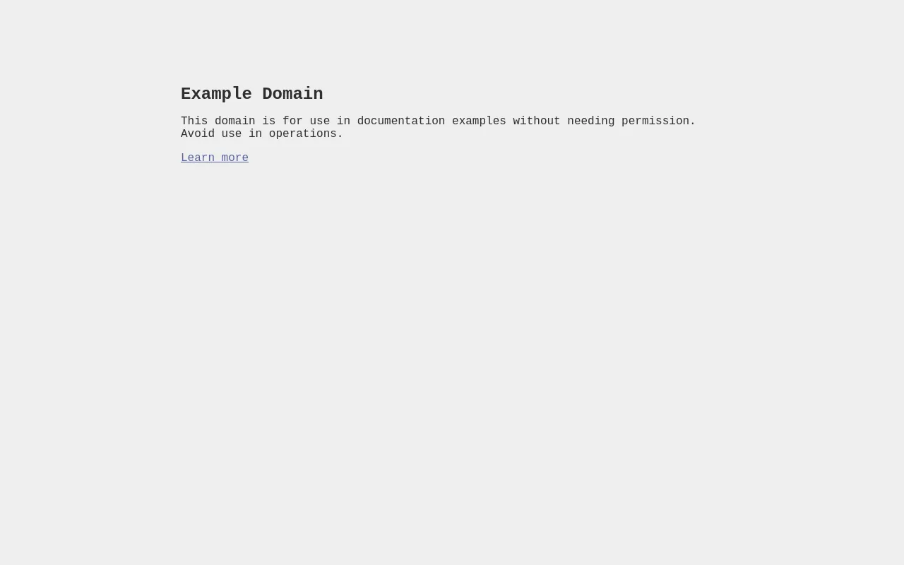 Screenshot of example.com