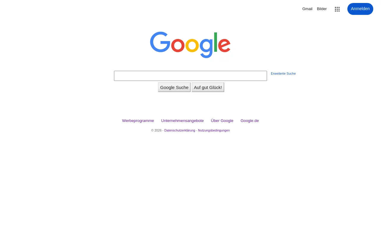 Screenshot of google.com