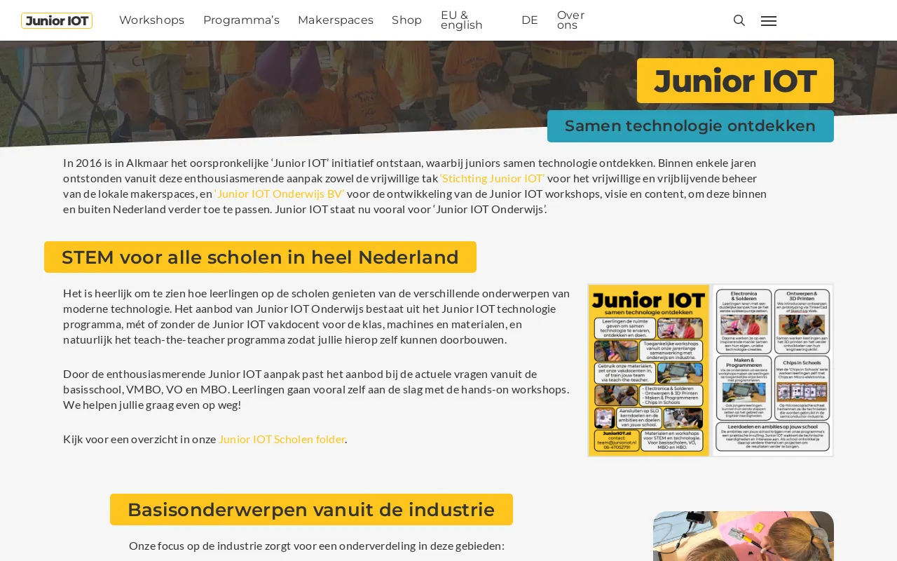 Screenshot of junioriot.net
