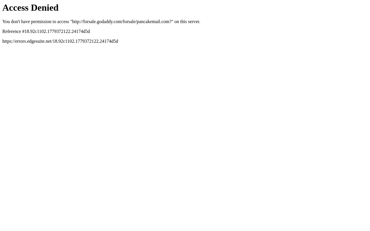 Screenshot of pancakemail.com