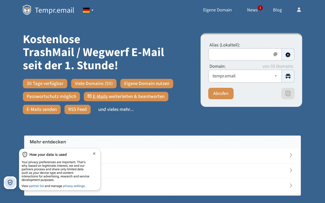 Screenshot of spambog.com