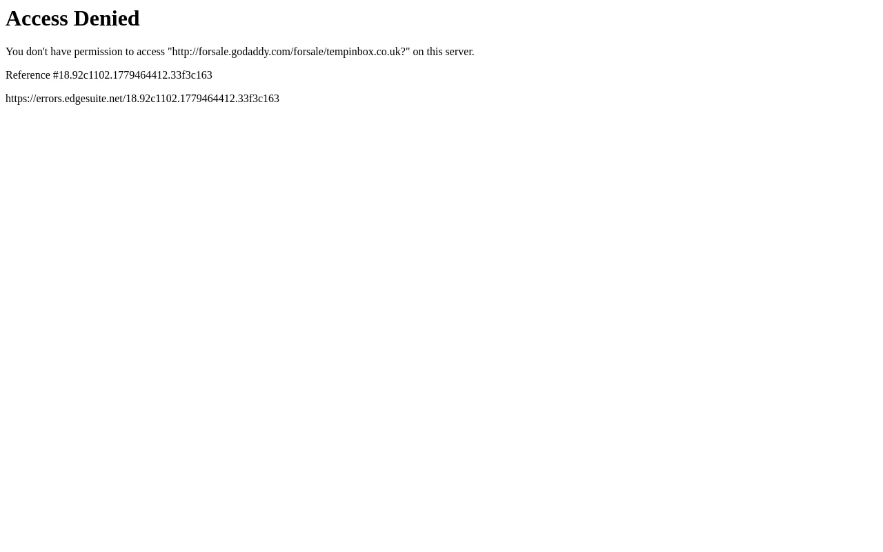 Screenshot of tempinbox.co.uk